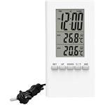 Solight TE09, priestorový teplomer, teplota, veľký displej, dátum, čas, biely