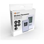 Solight TE44, bezdrôtový teplomer, teplota, čas, budík, biely