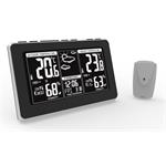 Solight TE82, meteostanica, extra veľký LCD displej, teplota, vlhkosť, RCC, čierna, strieborna, teplotny alarm
