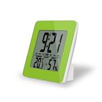 Solight teplomer, teplota, vlhkosť, budík, LCD displej, pastelový zelený rámik