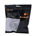 Solight účastnícka šnúra, kombinované konektory, 5m, sáčok