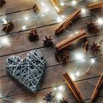 Solight vianočná reťaz strieborná, 100x mini LED, 10m, 3 x AA, studené svetlo