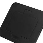 Solight vstavaná podlahová zásuvka, IP55, matná černá, obdĺžnikové viečko