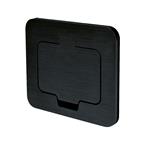 Solight vstavaná podlahová zásuvka, IP55, matná černá, obdĺžnikové viečko