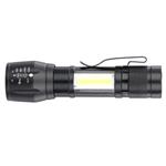 Solight WL115-R, LED kovové svietidlo nabíjacie, 150+60lm, Li-Ion, čierna