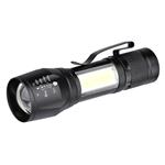 Solight WL115-R, LED kovové svietidlo nabíjacie, 150+60lm, Li-Ion, čierna