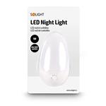 Solight WL903, nočné LED svetielko oblé, 0,5W, biele, 230V, vypínač