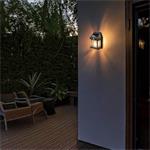 Solight WL918, LED solárna lampáš nástenná, teplá biela, 12x17cm, čierna