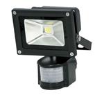 Solight WM-10WS-E, LED vonkajší reflektor, 10W, 700lm, AC 230V, čierny, so senzorom