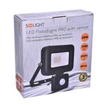 Solight WM-20WS-L, LED reflektor PRO so senzorom, 20W, 1700lm, 5000K, IP44