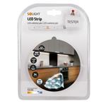 Solight WM50-20T, LED svetelný pás s testerom, 5m, sada s 12V adaptérom, 4,8W/m, IP20, studená biela
