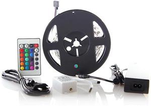 Solight WM55, LED svetelný pás, RGB, 3m, sada s 12V adaptérom a DO, 7,2W/m, IP20