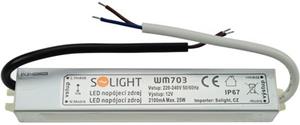 Solight WM703, LED napájací zdroj, 230V - 12V, 2.1A, 25W, IP65