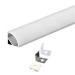 Solight WM908-1, hliníková lišta pre LED pásiky, rohová, 16x16mm
