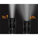Solight WN22, nabíjacie LED svietidlo, 600lm, XM-L2 T6, fokus, 2200mAh Li-Ion, USB nabíjanie