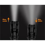 Solight WN22, nabíjacie LED svietidlo, 600lm, XM-L2 T6, fokus, 2200mAh Li-Ion, USB nabíjanie
