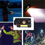 Solight WN32, LED čelové nabíjacie svietidlo, 3W + COB, 150lm + 60lm, Li-ion, USB-C