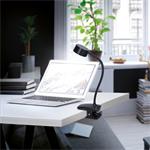 Solight WO3001-B, LED stolná nabíjateľná lampička, clip, čierna