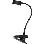 Solight WO3001-B, LED stolná nabíjateľná lampička, clip, čierna