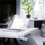 Solight WO3001-W, LED stolná nabíjacia lampička, clip, biela