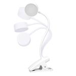 Solight WO3001-W, LED stolná nabíjacia lampička, clip, biela