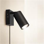 Solight WO3002-B, nástenná lampička CELE, 1x GU10, čierna