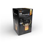 Solight WO3101, kovový lampáš s LED sviečkou, teplá biela, 3xAA, čierna, 20cm