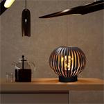 Solight WO3102, kovový okrúhly lampáš so žiarovkou s micro LED, teplá biela, medená, 3xAA, 19cm