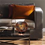 Solight WO3102, kovový okrúhly lampáš so žiarovkou s micro LED, teplá biela, medená, 3xAA, 19cm