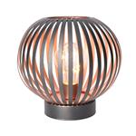 Solight WO3102, kovový okrúhly lampáš so žiarovkou s micro LED, teplá biela, medená, 3xAA, 19cm