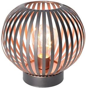 Solight WO3102, kovový okrúhly lampáš so žiarovkou s micro LED, teplá biela, medená, 3xAA, 19cm