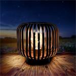 Solight WO3103, kovový oválny lampáš so žiarovkou s micro LED, teplá biela, medená, 3xAA, 18cm