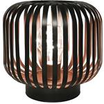 Solight WO3103, kovový oválny lampáš so žiarovkou s micro LED, teplá biela, medená, 3xAA, 18cm