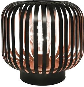 Solight WO3103, kovový oválny lampáš so žiarovkou s micro LED, teplá biela, medená, 3xAA, 18cm