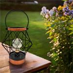 Solight WO3105, kovový lampáš so žiarovkou s micro LED, teplá biela, 3xAA, 20cm