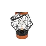 Solight WO3105, kovový lampáš so žiarovkou s micro LED, teplá biela, 3xAA, 20cm