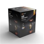 Solight WO3105, kovový lampáš so žiarovkou s micro LED, teplá biela, 3xAA, 20cm