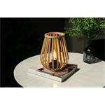 Solight WO3106, bambusový lampáš s LED žiarovkou, teplá biela, 2x AA, 20cm