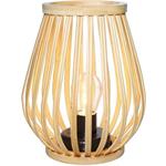 Solight WO3106, bambusový lampáš s LED žiarovkou, teplá biela, 2x AA, 20cm