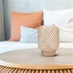 Solight WO3107, ratanová LED lampáš s LED žiarovkou, teplá biela, 2x AAA, 19cm