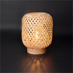 Solight WO3107, ratanová LED lampáš s LED žiarovkou, teplá biela, 2x AAA, 19cm