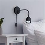 Solight WO54-B, LED nástenná lampička, stmievateľná, 4W, 280lm, 3000K, čierna