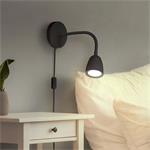 Solight WO54-B, LED nástenná lampička, stmievateľná, 4W, 280lm, 3000K, čierna