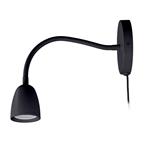 Solight WO54-B, LED nástenná lampička, stmievateľná, 4W, 280lm, 3000K, čierna