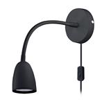 Solight WO54-B, LED nástenná lampička, stmievateľná, 4W, 280lm, 3000K, čierna