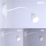 Solight WO54-W, LED nástenná lampička, stmievateľná, 4W, 280lm, 3000K, biela