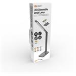 Solight WO55-G, LED stmievateľná lampička s bezdrôtovým nabíjaním 10 + 10W, zmena chromatickosti, sivá