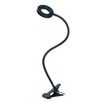 Solight WO66-B, LED stmievateľná stolná lampička s klipom, čierna