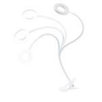 Solight WO66-W, LED stmievateľná stolná lampička s klipom, biela