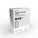 Solight WO66-W, LED stmievateľná stolná lampička s klipom, biela